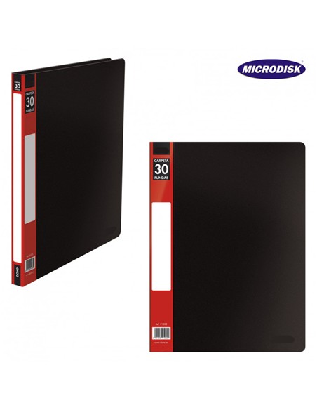 CARPETA FOLIO 30 FUNDAS TAPA RIGIDA