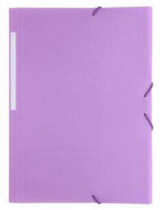 CARPETA DE GOMA FOLIO PLASTICO MORADO