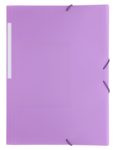 CARPETA DE GOMA FOLIO PLASTICO MORADO