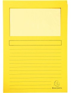 SUBCARPETA FOLIO VENTANA AMARILLA