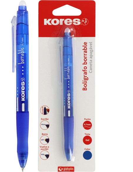 BLISTER BOLIGRAFO KATHAY BORRABLE AZUL