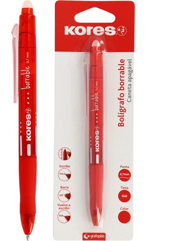 BLISTER BOLIGRAFO KATHAY BORRABLE ROJO