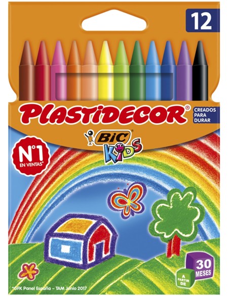CERA PLASTIDECOR ESTUCHE 12 unid