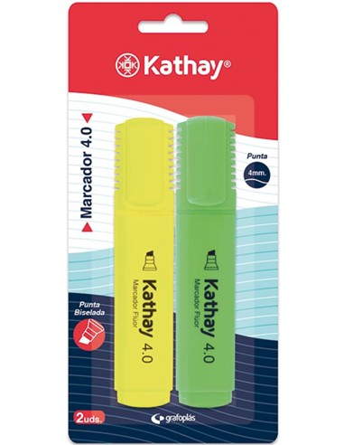 BLISTER ROTULADOR FLUORESCENTE AMARILLO+VERDE