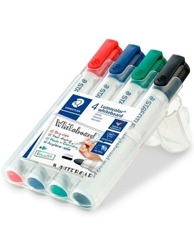 ROTULADOR STAEDTLER PIZARRA BLANCA 4 COLORES