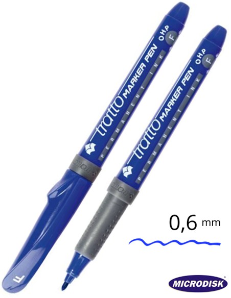 ROTULADOR TRATTO OHP AZUL PUNTA FINA