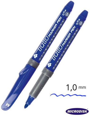 ROTULADOR TRATTO OHP AZUL PUNTA MEDIA
