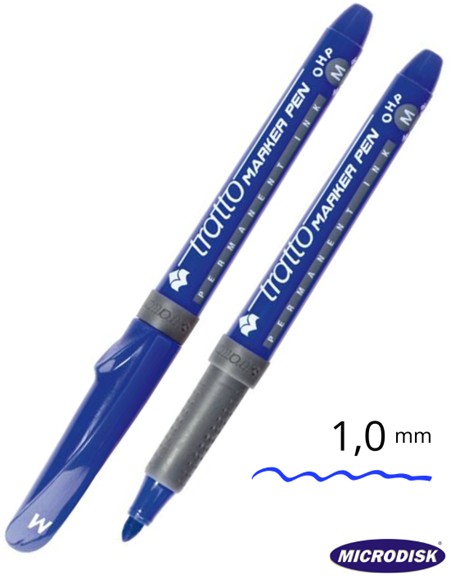 ROTULADOR TRATTO OHP AZUL PUNTA MEDIA