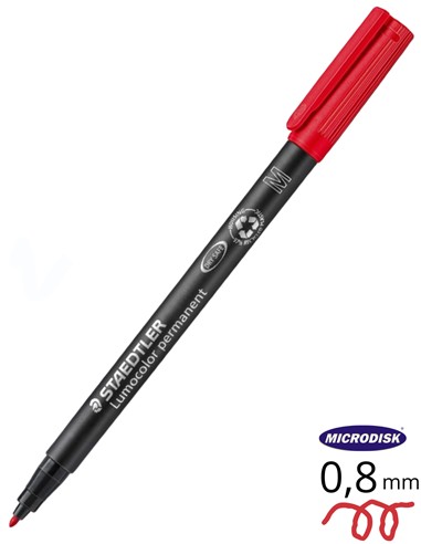ROTULADOR STEDTLER LUMOCOLOR 317-9 ROJO