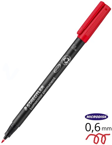 ROTULADOR STAEDTLER LUMOCOLOR 318-2 F ROJO