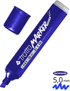 ROTULADOR TRATTO MARKER AZUL PUNTA BISELADA