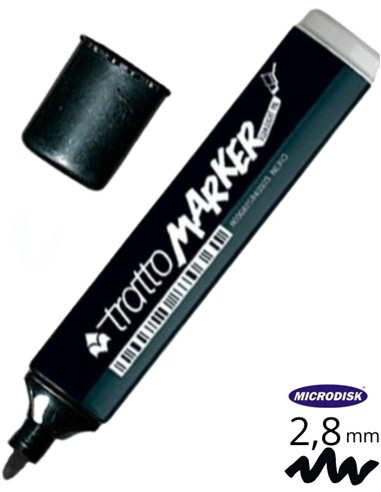 ROTULADOR TRATTO MARKER NEGRO PUNTA REDONDA