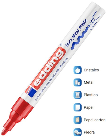 ROTULADOR EDDING 750 ROJO