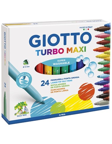 ESTUCHE ROTULADOR GIOTTO TURBO MAXI 24 UNID.