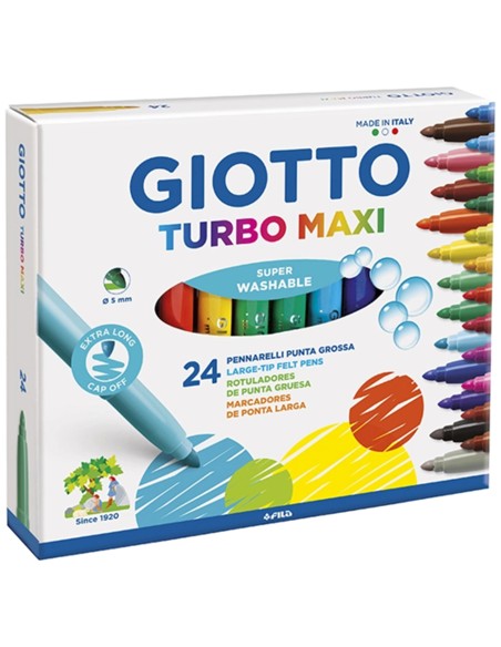 ESTUCHE ROTULADOR GIOTTO TURBO MAXI 24 UNID.