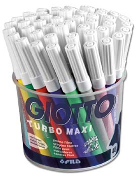 BOTE ROTULADORES GIOTTO TURBO MAXI 48 unid.