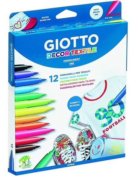 ESTUCHE ROTULADOR GIOTTO TEXTILE 12 unid.