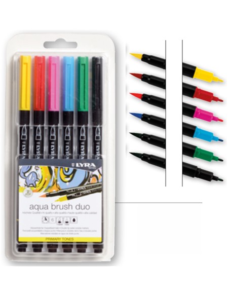 ESTUCHE ROTULADOR LYRA TONOS PRIMARIOS 6 unid.