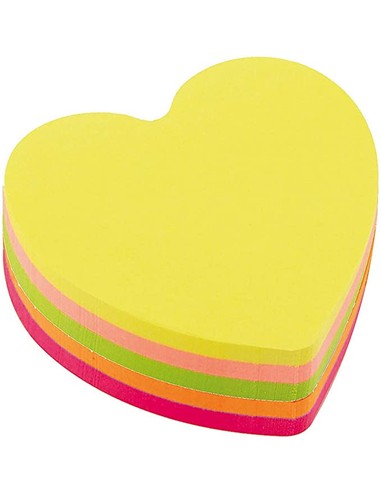 NOTAS ADHESIVAS 75X75 CORAZON