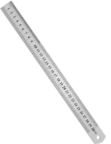 REGLA 30 CM.METALICA