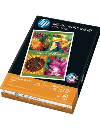 PAPEL H.P. DIN A-4 BLANCO 90 grs.(500 hojas)