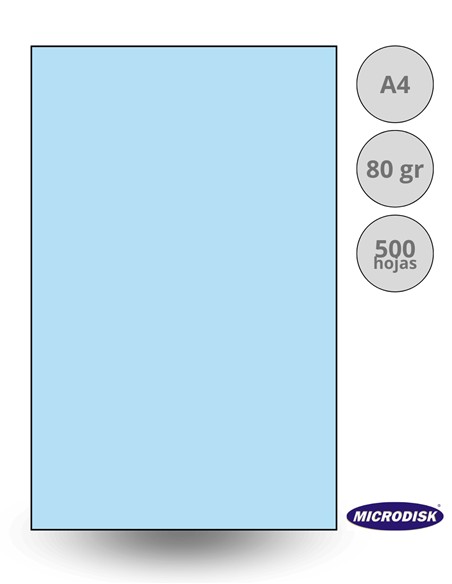 PAPEL FOTOCOPIA DIN A4 AZUL 500 hojas