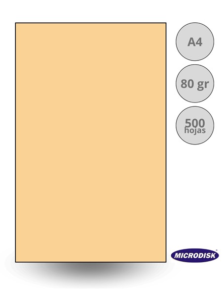 PAPEL FOTOCOPIA DIN A4 NARANJA 500 hojas