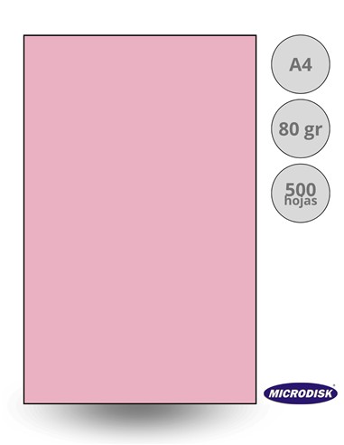 PAPEL FOTOCOPIA DIN A4 ROSA 500 hojas