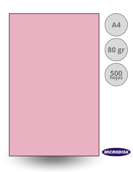 PAPEL FOTOCOPIA DIN A4 ROSA 500 hojas