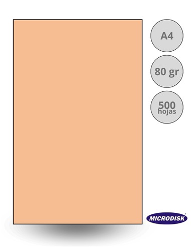 PAPEL FOTOCOPIA DIN A4 SALMON 500 hojas