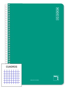 BLOC ESPIRAL CUARTO CUADROS 80 hojas