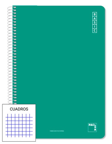BLOC ESPIRAL CUARTO CUADROS 80 hojas