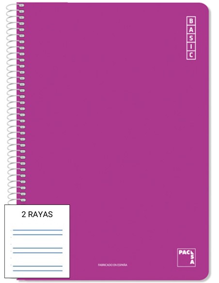 BLOC ESPIRAL FOLIO 2 RAYAS 80 hojas