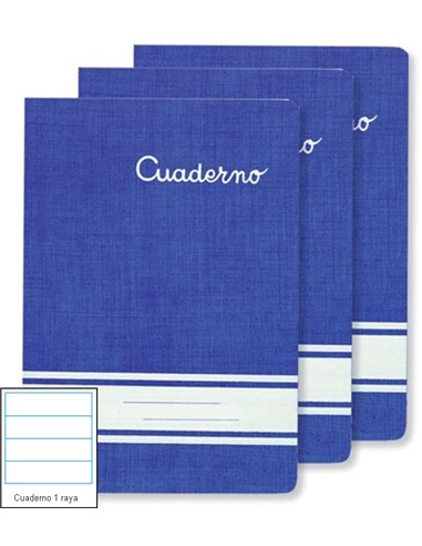 CUADERNO ESCOLAR CUARTO 16 HOJAS 1 RAYA