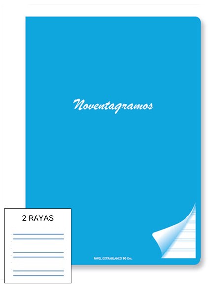 CUADERNO ESCOLAR CUARTO 50 HOJAS 2 RAYAS