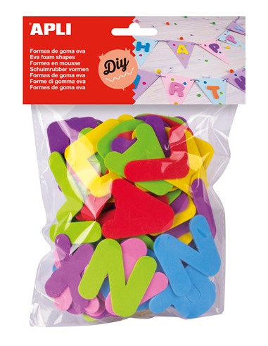 GOMA EVA BOLSA 104 FIGURAS LETRAS