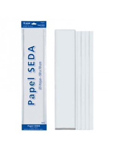 ROLLO PAPEL SEDA 50x65 BLANCO (25 HOJAS)