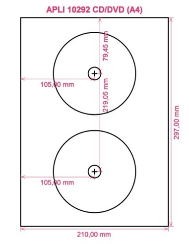 ETIQUETA DIN A-4 CDS.BLANCAS