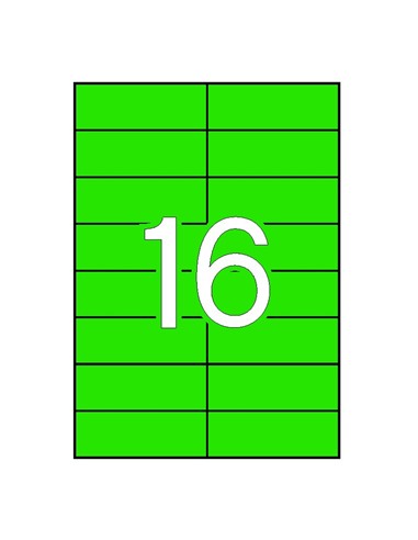 ETIQUETA DIN A-4 105X37 VERDE