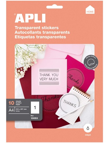 ETIQUETA DIN A-4 210X297 TRANSPARENTE