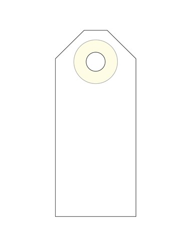 ETIQUETA COLGANTE ARANDELA 60X26 (1000 unid.)