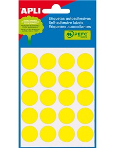 ETIQUETA REDONDA 13 mm AMARILLA