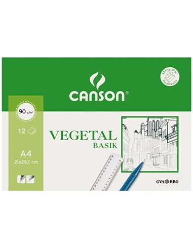 PAPEL VEGETAL DIN A4 CANSON 12 hojas