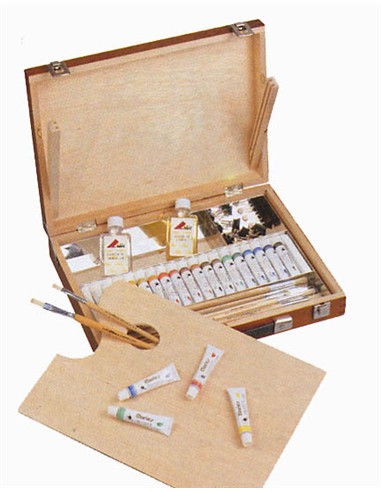 MALETIN MADERA OLEO 21X36 CM. STANDAR