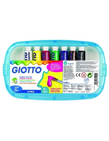 TEMPERA GIOTTO SET 7 TUBOS 12 ml.