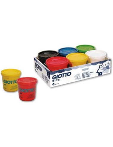 PINTURA DEDOS ESTUCHE 6 BOTES DE 100 ML.