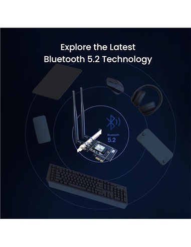 TARJETA DE RED TENDA PCIE WIFI 6E AX5400 TRI BAND