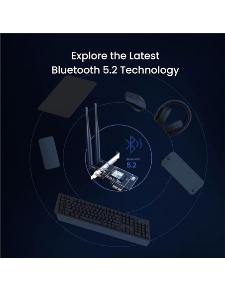 TARJETA DE RED TENDA PCIE WIFI 6E AX5400 TRI BAND