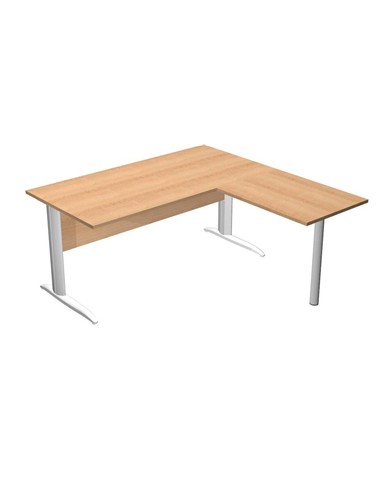 MESA PATAS METALICAS HAYA 160x80x72 CON ALA LATERA