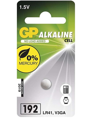 PILAS REDONDA LR41 1,5V ALCALINA (1 pila)